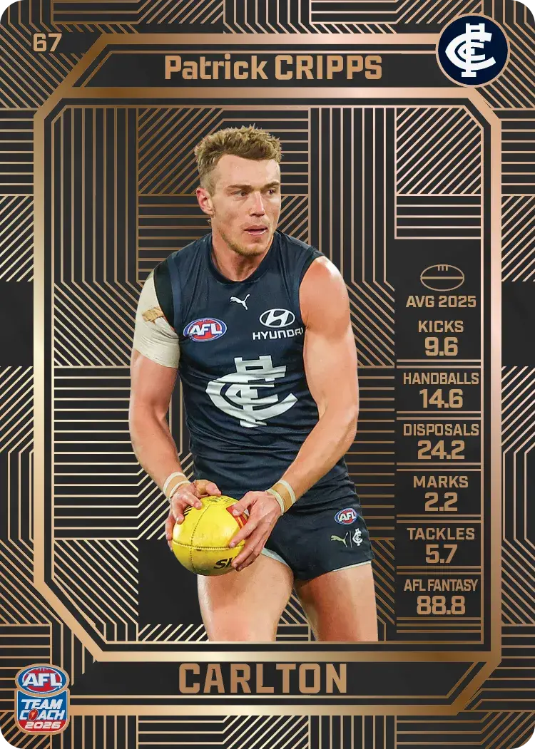 Patrick Cripps 67 Silver Team Coach 2026