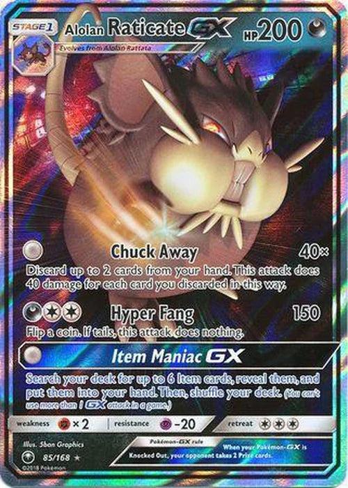Alolan Raticate GX (085/168) (Celestial Storm)