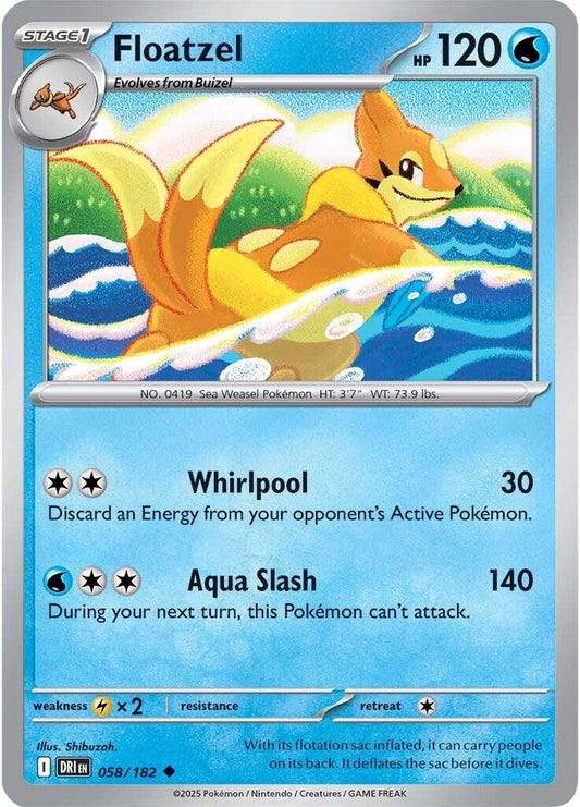 Floatzel (058/182) [Scarlet & Violet: Destined Rivals] Normal