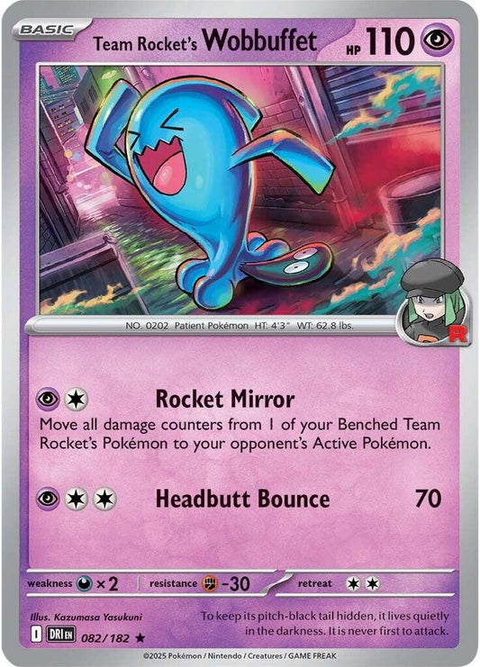 Team Rocket's Wobbuffet (082/182) [Scarlet & Violet: Destined Rivals] Holofoil
