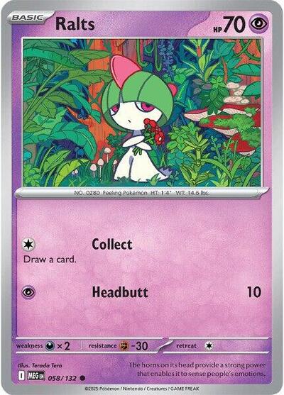 Mega Evolution - 058/132 Ralts Common Normal