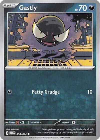 Mega Evolution Phantasmal Flames - 054/094 Gastly Common Normal