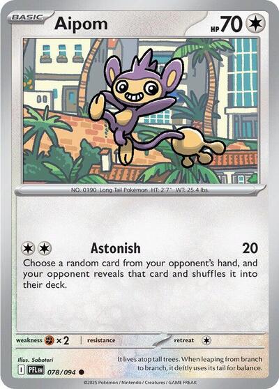 Mega Evolution Phantasmal Flames - 078/094 Aipom Common Normal