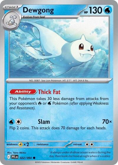 Mega Evolution Phantasmal Flames - 022/094 Dewgong Common Reverse Holo