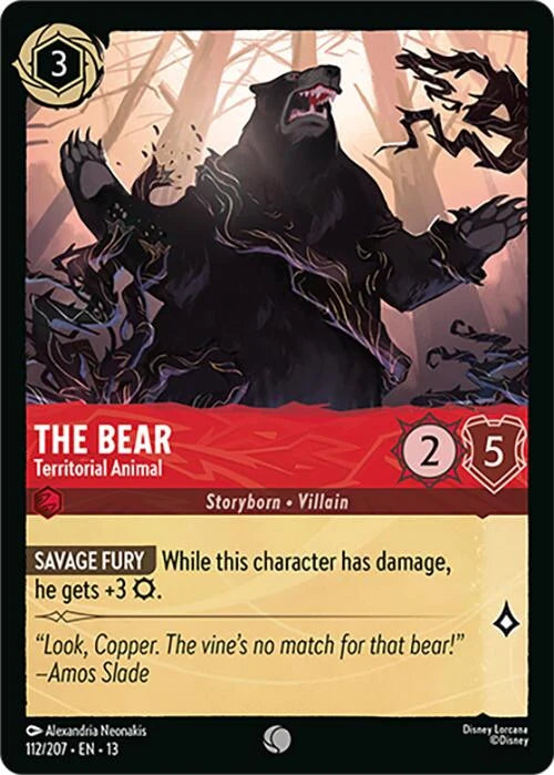 The Bear - Territorial Animal (112/204) (Attack of the Vine!) Normal