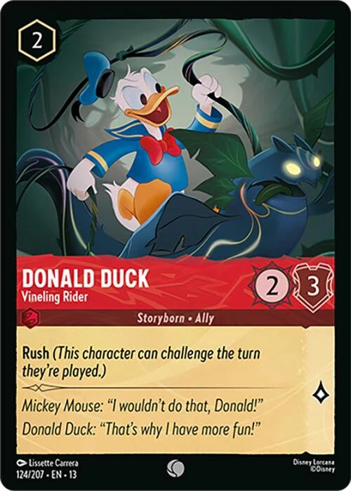 Donald Duck - Vineling Rider (124/204) (Attack of the Vine!)  Normal