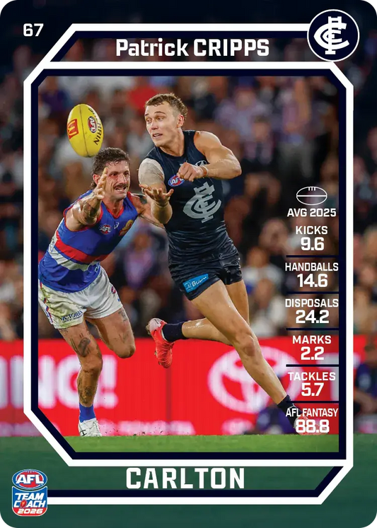 Patrick Cripps 67 Common Team Coach 2026