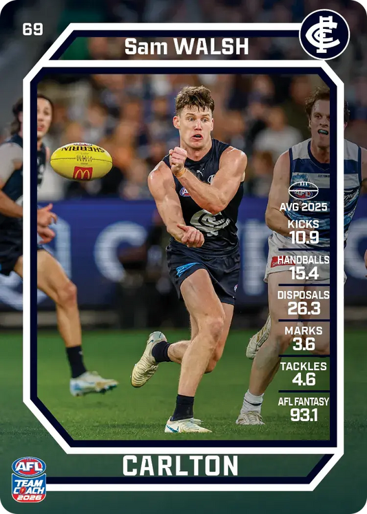 Sam Walsh 69 Common Team Coach 2026