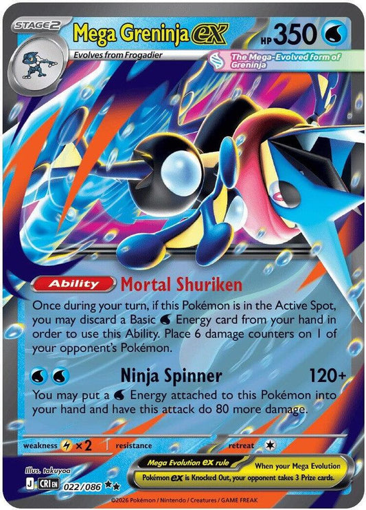Mega Greninja ex (022/086) [Chaos Rising] Double Rare