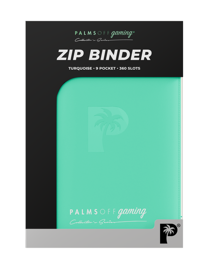 Collector's Series 9 Pocket Zip Binder - Turquoise