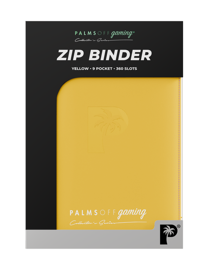 Collector's Series 9 Pocket Zip Binder - Yellow