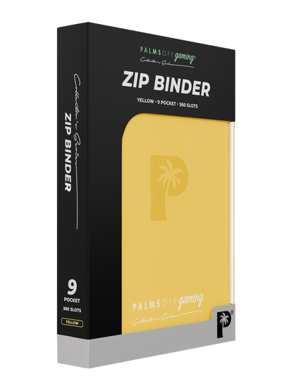 Collector's Series 9 Pocket Zip Binder - Yellow
