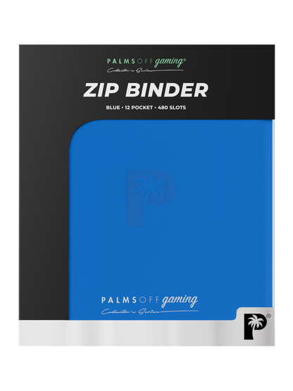 Collector's Series 12 Pocket Zip Binder - Blue