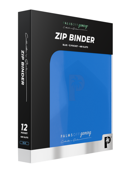 Collector's Series 12 Pocket Zip Binder - Blue