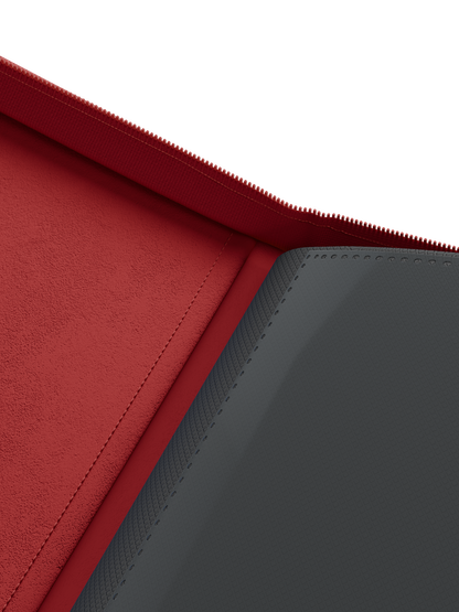 Collector's Series 12 Pocket Zip Binder - Red