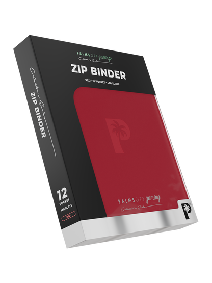 Collector's Series 12 Pocket Zip Binder - Red
