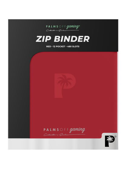 Collector's Series 12 Pocket Zip Binder - Red