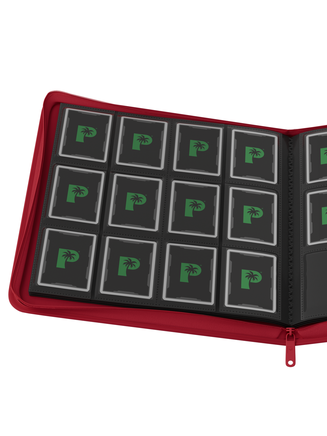 Collector's Series 12 Pocket Zip Binder - Red