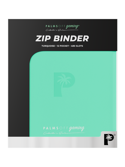 Collector's Series 12 Pocket Zip Binder - Turquoise