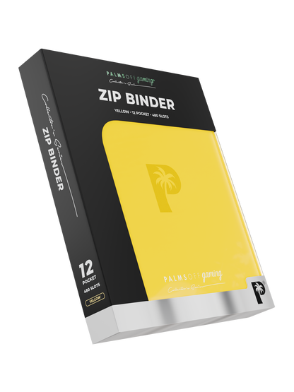 Collector's Series 12 Pocket Zip Binder - Yellow
