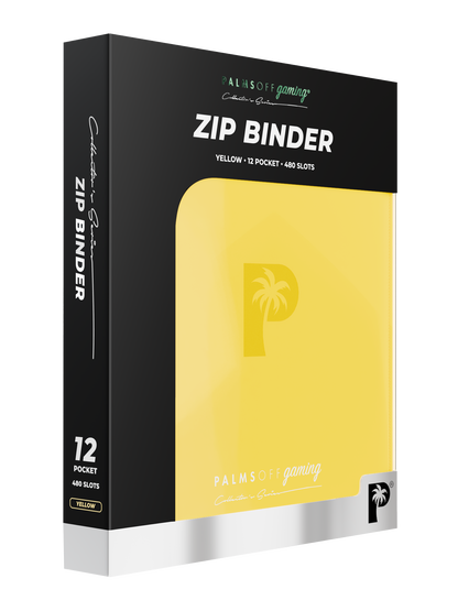 Collector's Series 12 Pocket Zip Binder - Yellow