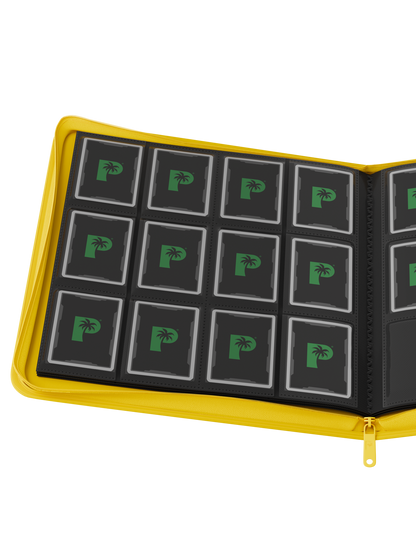 Collector's Series 12 Pocket Zip Binder - Yellow