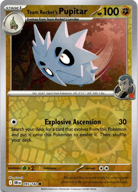 Team Rocket's Pupitar (095/182) [Scarlet & Violet: Destined Rivals] Reverse Holo